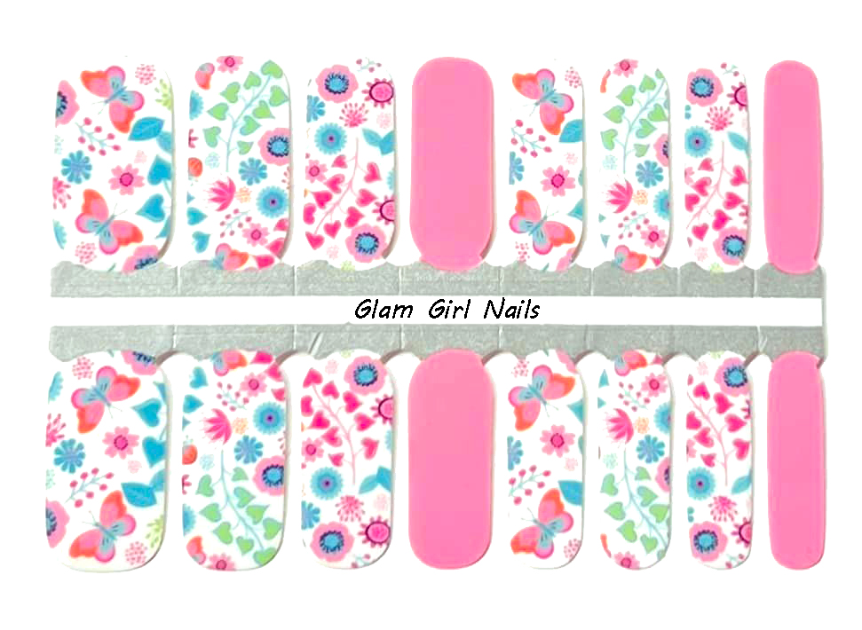 Spring Nail Wraps Spring Fever Flower Nail Wraps - Glam Girl Nails