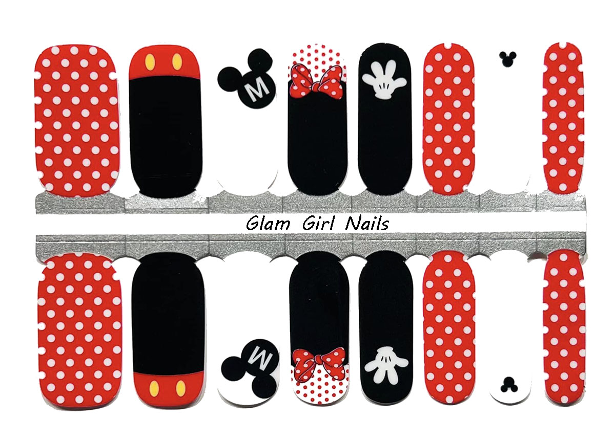 Classic Mickey Mouse Disney Nail Polish Strips / Nail Polish Wraps