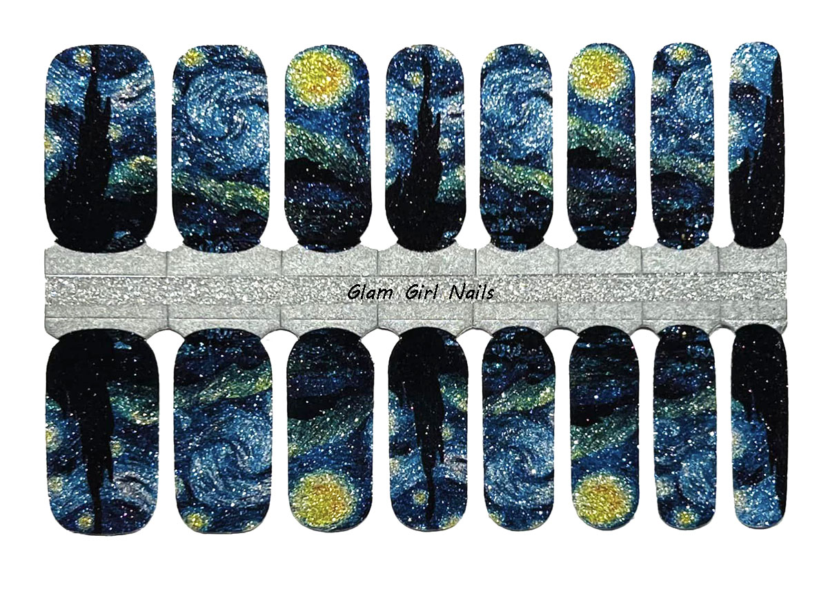 Starry Night Van Gogh Nail Wraps